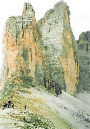 obr.2 - stěna Tre Cime