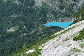 obr.5 - Chata Rifugio Vandelli a Lago del Sorapiss